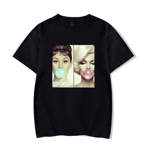 Marilyn Monroe Audrey Hepburn Men Tshirt